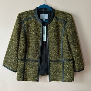 Classiques Entier NWT $298 Brown Tweed Blazer Jacket L